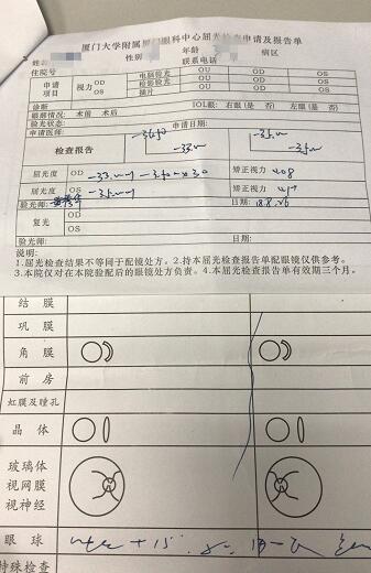 高度近视3500度 在厦门眼科中心手术后视力 到0.42.jpg 高度近视3500度 在厦门眼科中心手术后视力 到0.42.jpg